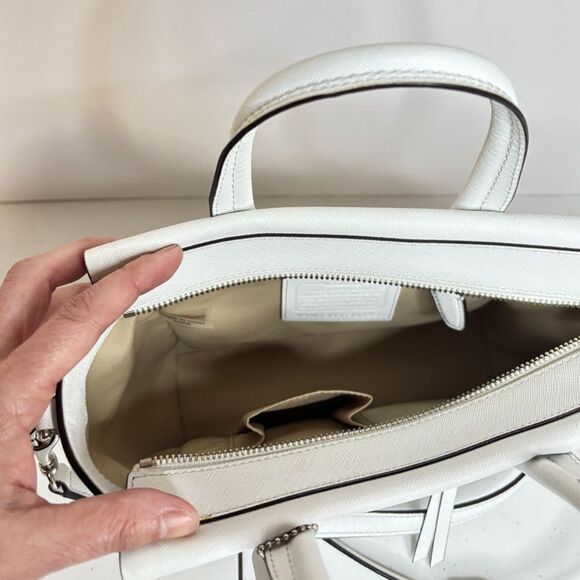 Coach Bleecker Mini Riley Carryall Satchel Leather 2WAY Handbag Crossbody Women - Picture 5 of 5